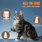 Cat Grooming Clippers Kit with Paw Trimmer, 3 in 1 Electric Pet Hair Shaver Supplies for Thick Matted Hair, Heavy Coat Butt Cat Fur Razor for Dogs at Home - Image 3