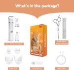 Cat Grooming Clippers Kit with Paw Trimmer, 3 in 1 Electric Pet Hair Shaver Supplies for Thick Matted Hair, Heavy Coat Butt Cat Fur Razor for Dogs at Home - Image 7