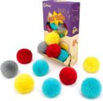 Chiwava 24PCS 1.8" Catnip Furry Cat Toys Ball Soft Pom Pom Balls Kitten Chase Quiet Play Assorted Color - Image 3