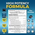 Viva Naturals Triple Strength Omega 3 Fish Oil Supplement - 2500 mg Fish Oil with Re-Esterified Omega-3 Fatty Acids including EPA and DHA for Cognitive Health & Brain Function - 90 Softgels - Image 3