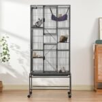 VEVOR 69" Rolling Metal Ferret Cage, Large 4-Tier Critter Nation Cage, Small Animal Cage with Ramps & Tray, Easy to Set up for Pet Rats, Hamster, Guinea Pig, Chinchilla, Squirrel, Hedgehogs, Bunny - Image 9
