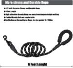 Strong Heavy Duty Dog Leash for Large Dogs with Padded Handle - 6FT,10FT,15FT,30FT,50FT Long Dog Leads, Durable Pet Training Leash for Medium & Small Dogs (6FT1/2Inch,Black) - Image 3