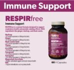 Natra RESPIR free - Cough, Cold & Flu Relief - Bronchial & Lung Support | Respiratory Health - 60 V-Capsules - Image 3