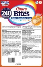 INABA Churu Bites for Dogs, Soft & Chewy Dog Treats with Vitamin E, 11.9 Grams Each Tube, 20 Tubes, Chicken & Cheese Variety Box - Image 3