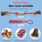 2 Pcs Dog Rope Toys for Small/Medium Dogs,Dog Toys Set for Aggressive Chewers,Interactive Teething Chew Tug Toy,War Rope Dog Toy,Interactive Dog Rope Toy for Teeth Cleaning - Image 3