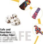 2 Pcs Dog Rope Toys for Small/Medium Dogs,Dog Toys Set for Aggressive Chewers,Interactive Teething Chew Tug Toy,War Rope Dog Toy,Interactive Dog Rope Toy for Teeth Cleaning - Image 4