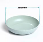 WANBY Lightweight Wheat Straw Cereal Plates Unbreakable Dinner Dishes Plates Set Dishwasher & Microwave Safe (Plates 10 Pack 5.6') - Image 5