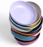 WANBY Lightweight Wheat Straw Cereal Plates Unbreakable Dinner Dishes Plates Set Dishwasher & Microwave Safe (Plates 10 Pack 5.6') - Image 10