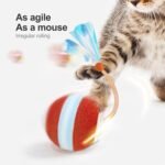 Interactive Cat Toys for Indoor Cats,The 3rd Generation Agile Moving Cat Ball with Elastic Mesh Tail,Automatic Kitten Toys for Bored Indoor Adult Cats,Motion Activated (Orange) - Image 3