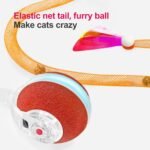 Interactive Cat Toys for Indoor Cats,The 3rd Generation Agile Moving Cat Ball with Elastic Mesh Tail,Automatic Kitten Toys for Bored Indoor Adult Cats,Motion Activated (Orange) - Image 5