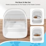Replacement Mat & Bowl Set for Automatic Microchip Pet Feeder & Connect, 1 Split Bowl, 1 Single Bowl and 1 Mat, Keep Food Fresh, Protect Cat Feeder, Easy to Clean(Grey) - Image 3