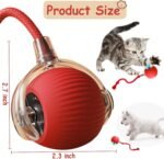 Interactive Cat Ball Toy for Indoor Cats - Fast Rolling Move On Carpet, Smart Obstacle Avoidance, 360° Smart Automatic Self Rolling, Cat Puzzle Toys for Bored Indoor Adult Cats and Dog (1pcs) - Image 3