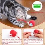 Interactive Cat Ball Toy for Indoor Cats - Fast Rolling Move On Carpet, Smart Obstacle Avoidance, 360° Smart Automatic Self Rolling, Cat Puzzle Toys for Bored Indoor Adult Cats and Dog (1pcs) - Image 4