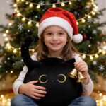 Black Cat Plush Cute Pillow Toy Soft Stuffed Animal Toys 3D Black Cat Plushies Pillow Gift for Boys Girls Plush Doll for Home Room Office Decoration (Cat) - Image 6