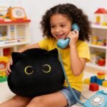 Black Cat Plush Cute Pillow Toy Soft Stuffed Animal Toys 3D Black Cat Plushies Pillow Gift for Boys Girls Plush Doll for Home Room Office Decoration (Cat) - Image 8