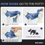 FUAMEY Recovery Suit for Dogs After Surgery,Soft Breathable Dog Bodysuit E-Collar & Cone Alternative Surgical Suit,Male Female Dog Neuter Spay Suits Anti Licking Wounds Onesie Blue Tie Dye M - Image 6