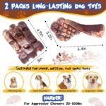 Dog Chew Toys for Aggressive Chewers：2 Pack Indestructible Dog Toy for Large Breed- Tough Nylon Teething Bone Toy to Keep Them Busy - Image 5