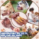 Dog Chew Toys for Aggressive Chewers：2 Pack Indestructible Dog Toy for Large Breed- Tough Nylon Teething Bone Toy to Keep Them Busy - Image 6