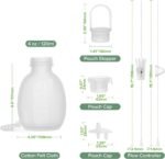 haakaa Supplemental Feeding Tube & Pouch Set, Baby Supplemental Nursing System, SNS Breastfeeding System, Food Grade Silicone, New Upgraded Design with Dual Tube Flow Control - Image 10