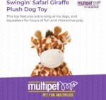 MULTIPET Swingin Safari Giraffe Large Plush Dog Toy with Extra Long Arms and Legs with Squeakers, 22-Inch, Yellow, L (Pack of 1), 22372 - Image 3