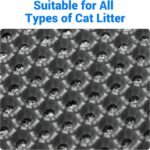 CATLINK Cat Litter Mat Double Layer for Automatic Cat Litter Box, Easy to Clean Kitty Litter Mats for Floor, Scatter Control, Black - Image 4