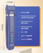 oneisall 4-in-1 Cordless Dog Grooming Kit with 2-Speed Clippers, Low Noise Paw Trimmer & Rechargeable Quiet Nail Grinder for Dogs and Cats （Blue） - Image 10