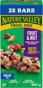 NATURE VALLEY - VALUE PACK SIZE - Fruit and Nut, Almonds, Raisins, Peanuts, Cranberries Granola Bars, Pack of 28 Bars, 980 Grams Package, Whole Grains, No Artificial Colours, No Artificial Flavours - Image 11