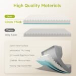 Jumbo Dog Beds for Extra Large Dogs, Orthopedic Dog Bed with Cooling Gel Memory Foam, Waterproof Pet Bed with Removable Washable Cover, 45" Pet Sofa Couch Dutch Velvet with Bone Toy, Light Gray - Image 4