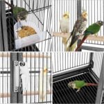 Yaheetech 54-inch Wrought Iron Standing Large Parrot Parakeet Flight Bird Cage for Small Parrot Cockatiel Sun Parakeet Green Cheek Conure Lovebird Budgie Finch Canary Bird Cage with Stand - Image 5