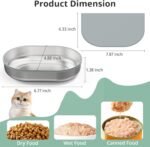 Stainless Steel Bowl and Mat Set for Automatic Microchip Cat Pet Feeder, Sealing Ring Design for Keeping Food Fresh and Reducing Odor, SUS 304, Easy to Clean, 2+1 Set - Image 8