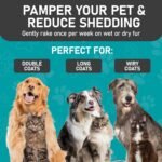 Maxpower Planet Pet Grooming Brush - Double Sided Shedding, Dematting - Undercoat Rake for Dogs - Dog Grooming Brush - Deshedding Brush for Dogs - Dog Brush, Cat Brush, Reduce Shedding by 95%, Pink - Image 5