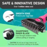 Maxpower Planet Pet Grooming Brush - Double Sided Shedding, Dematting - Undercoat Rake for Dogs - Dog Grooming Brush - Deshedding Brush for Dogs - Dog Brush, Cat Brush, Reduce Shedding by 95%, Pink - Image 8