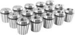 Accusize Industrial Tools Cat40 Shank and 15 Pc Er40 Collet Set with Wrench in Fitted Strong Box, 1/8 to 1 inch, Ct40-Er40 - Image 6