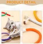 3-Pack Bent Cat Rope Toy, Pet Chew Toys, Interactive Tease Toys for Cats and Kittens, Bite-Proof Playthings, Cotton Rope Kitten Toys for Dental Care and Stress Relief, Pet Supplies - Image 7
