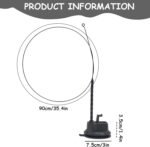 Cat Wand, Suction Cup Cat Toy 35in Flexible Steel Wand with Stand & DIY Refill Head 2-in-1 Hands-Free & Handheld Fun Teaser Toy for Indoor Home - Image 4