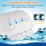 Aquarium Filter Pad - Aquarium Filter Media,39.4 x 11.8in Media Roll for Fish Tank, Ponds,Garden, Saltwater,Fershwater,Plant, Trutle(White) (1) - Image 5