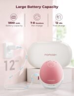 Momcozy Breast Pump Hands Free Upgraded Mobile Flow | M9, App Discreet Control with Personalized Multi-Modes & 15 Levels, Wearable Breast Pump 24mm (Cozy Red, 2 Count) - Image 6