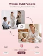 Momcozy Breast Pump Hands Free Upgraded Mobile Flow | M9, App Discreet Control with Personalized Multi-Modes & 15 Levels, Wearable Breast Pump 24mm (Cozy Red, 2 Count) - Image 7