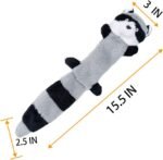 JOYELF Plush Squeaky Dog Toys,No Stuffing Dog Toys for Medium Dogs and Large Dogs, Interactive Dog Toys with Squeaky and Crinkle Paper- Fox and Raccoon - Image 4