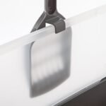 IRIS USA Large Cat Litter Box with Scatter Shield and Scoop, Open Top High Sided Cat Litter Pan, Gray - Image 6