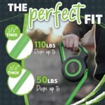 Mighty Paw Retractable Dog Leash 2.0 | 16’ Heavy Duty Reflective Nylon Tape Lead For Pets Up To 110 LBS. Tangle Free Design W/ One Touch Quick-Lock Braking System & Anti-Slip Handle. (Green/Standard) - Image 7