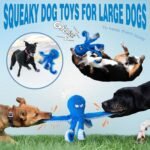 LEGEND SANDY Tough Dog Toys, Stuffed Chew Large Dog Toys to Keep Them Busy, Interactive Squeaky Tug of War Doggie Toy, Crinkle Blue Octopus - Image 7