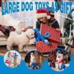 LEGEND SANDY Tough Dog Toys, Stuffed Chew Large Dog Toys to Keep Them Busy, Interactive Squeaky Tug of War Doggie Toy, Crinkle Blue Octopus - Image 8