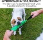 K9 Dog Bite Tug Toy with 2 Strong Handles - Made of Durable & Tear-Resistant French Linen - Perfect for Tug of War, Fetch & Puppy Training - Ideal for Medium to Large Breeds - Image 4