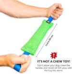 K9 Dog Bite Tug Toy with 2 Strong Handles - Made of Durable & Tear-Resistant French Linen - Perfect for Tug of War, Fetch & Puppy Training - Ideal for Medium to Large Breeds - Image 5