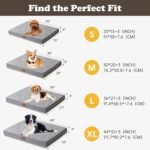 JOLLYVOGUE Dog Bed Large, Orthopedic Dog Bed Support Egg Crate Foam Dog Beds, Soft & Cozy Pet Bed Mat with Removable Washable Cover (Large, Dark Grey, Up to 75 lbs) - Image 6