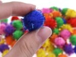 100Pcs Cat Toys Sparkly Glitter Tinsel and Pom Balls, Colourful Pet Play Balls, Pom Balls for Cats - Image 4