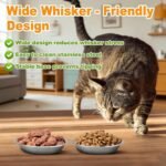 6 PCS Cat Bowls Whisker Friendly, Shallow Wide Flat Cat Food Bowls Stainless Steel,Metal Cat Dishes Whisker Fatigue Relief,Replacement Basic Cat Plates for Elevated Stand,Dishwasher Safe - Image 4