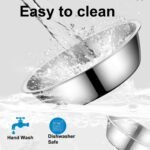 6 PCS Cat Bowls Whisker Friendly, Shallow Wide Flat Cat Food Bowls Stainless Steel,Metal Cat Dishes Whisker Fatigue Relief,Replacement Basic Cat Plates for Elevated Stand,Dishwasher Safe - Image 6