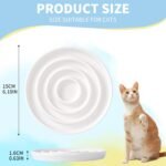 Slow Feeder Ceramic Cat Shallow Bowl Pet Slow Eating Plate Anti Vomiting Whisker Friendly Cat Bowl Cute Maze Cats Food Dish for Dry Wet Food - Image 3